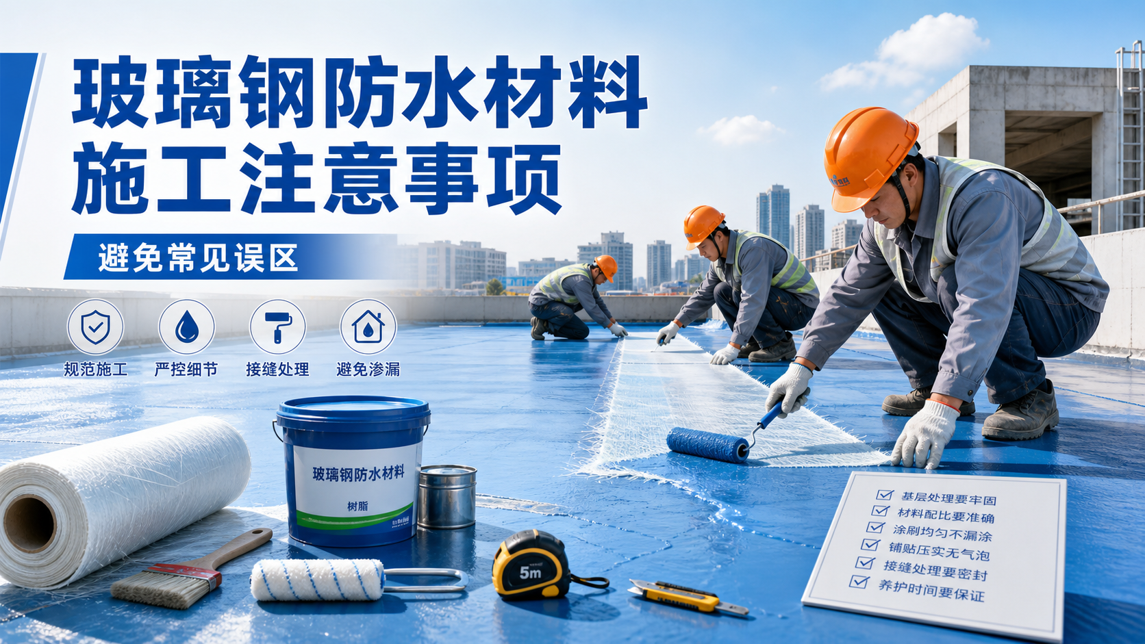 玻璃钢防水材料施工注意事项，避免常见误区 邯郸 版